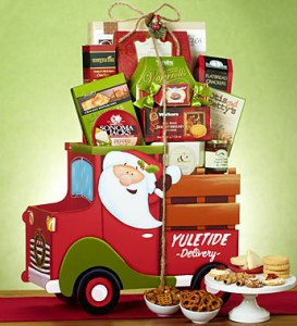 Santa's Holiday Delivery Truck Gift Basket