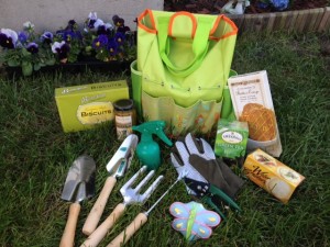 gourmet garden tote with tools gift basket