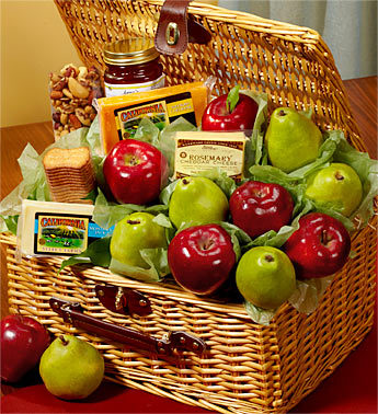 Fruit & Cheese Deluxe Picnic Gift Basket