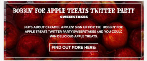 bobbin for Apple Treats Twitter Party Sweepstakes