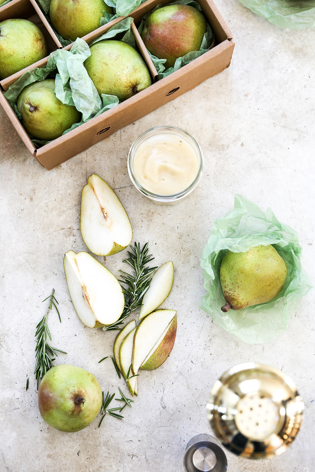 Pear Gin Fizz Cocktail made from sweet and succulent Southern Oregon-Grown Royal Riviera® Pears