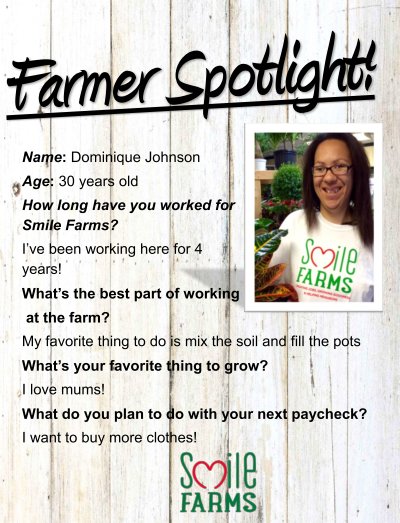 farmer spotlight, Dominique Johnson