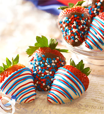 fourth of july chocolate covered strawberries