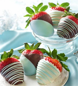 Fannie May Baby Blue Chocolate Strawberries