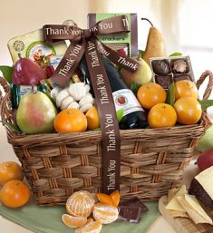 Wonderful You Thank You Gourmet Fruit Gift Basket