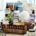 Spa gift basket with lavender