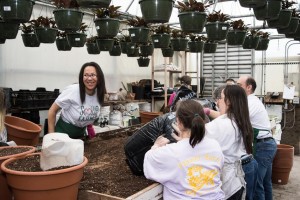 Smile Farms farmers in the greenhouse